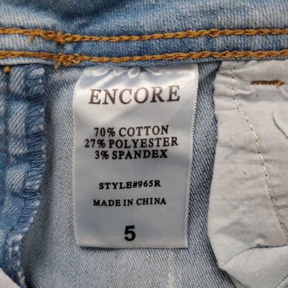 Set Of 2 Women's RSQ Baja Ankle Distressed Sz 1 & Encore Light Wash Sz 5 Jeans - Picture 13 of 14